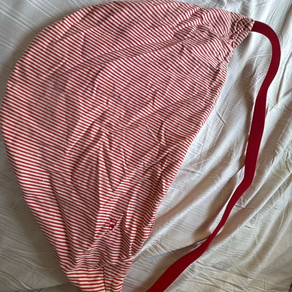 Vintage OP Ocean Pacific Red Striped Women’s Shoulder Sling Tote Bag Surfer Girl - Picture 9 of 15